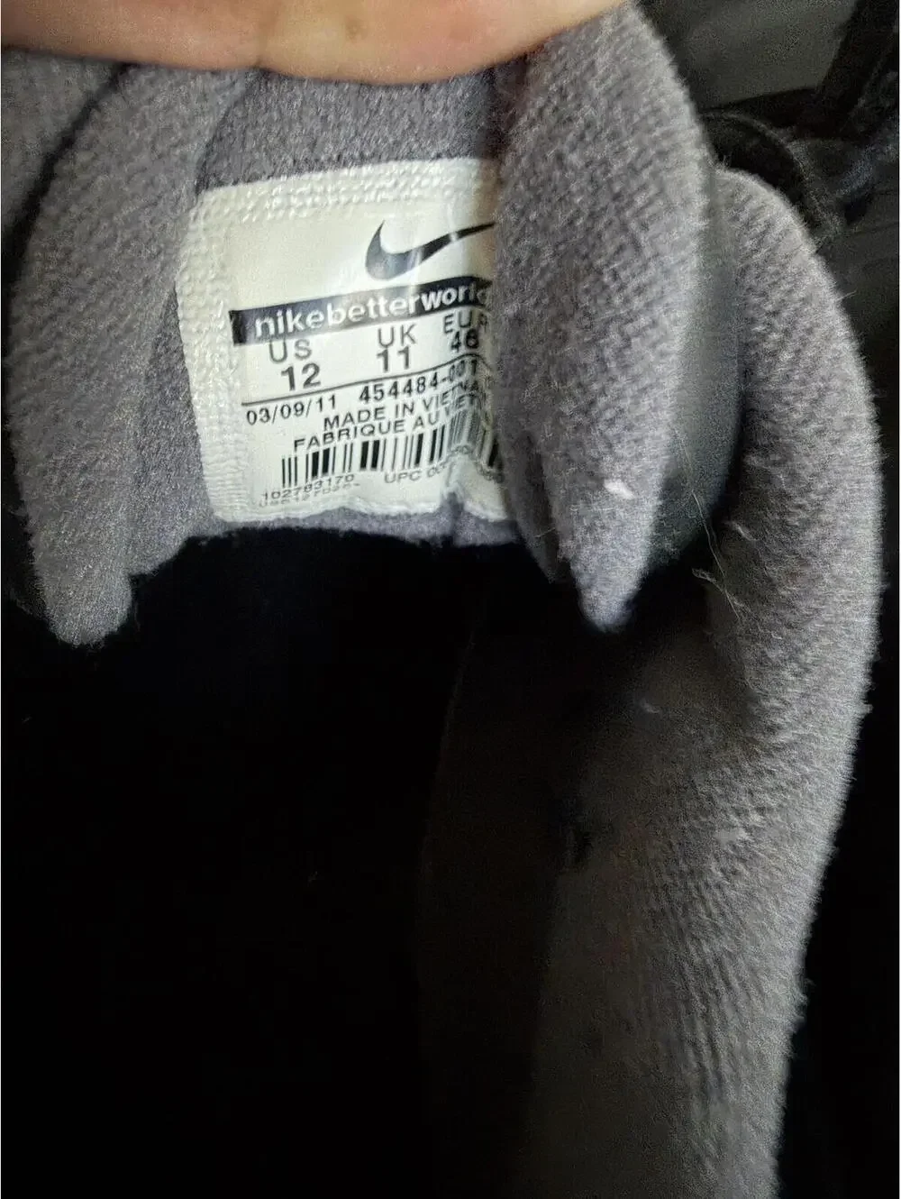 Nike Air Black Athletic Shoes Size 12
